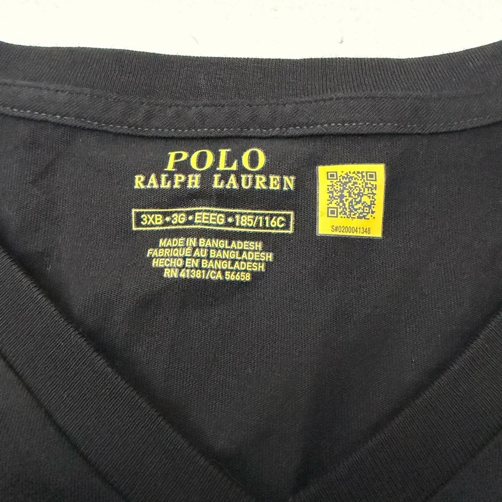 Polo by Ralph Lauren Men's Charcoal Tee‎ with Red Logo